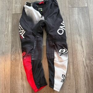 O'Neill Black, Red & White Kids MX/Off-Road Pants